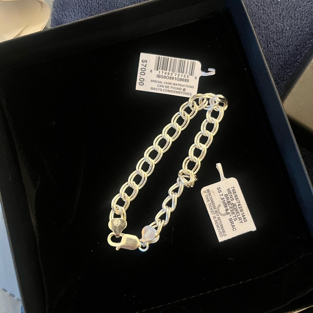Elegant .925 sterling silver Chain Bracelet by Macy’s.